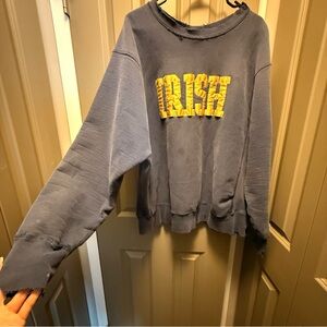 Very distressed Blue Irish sweater